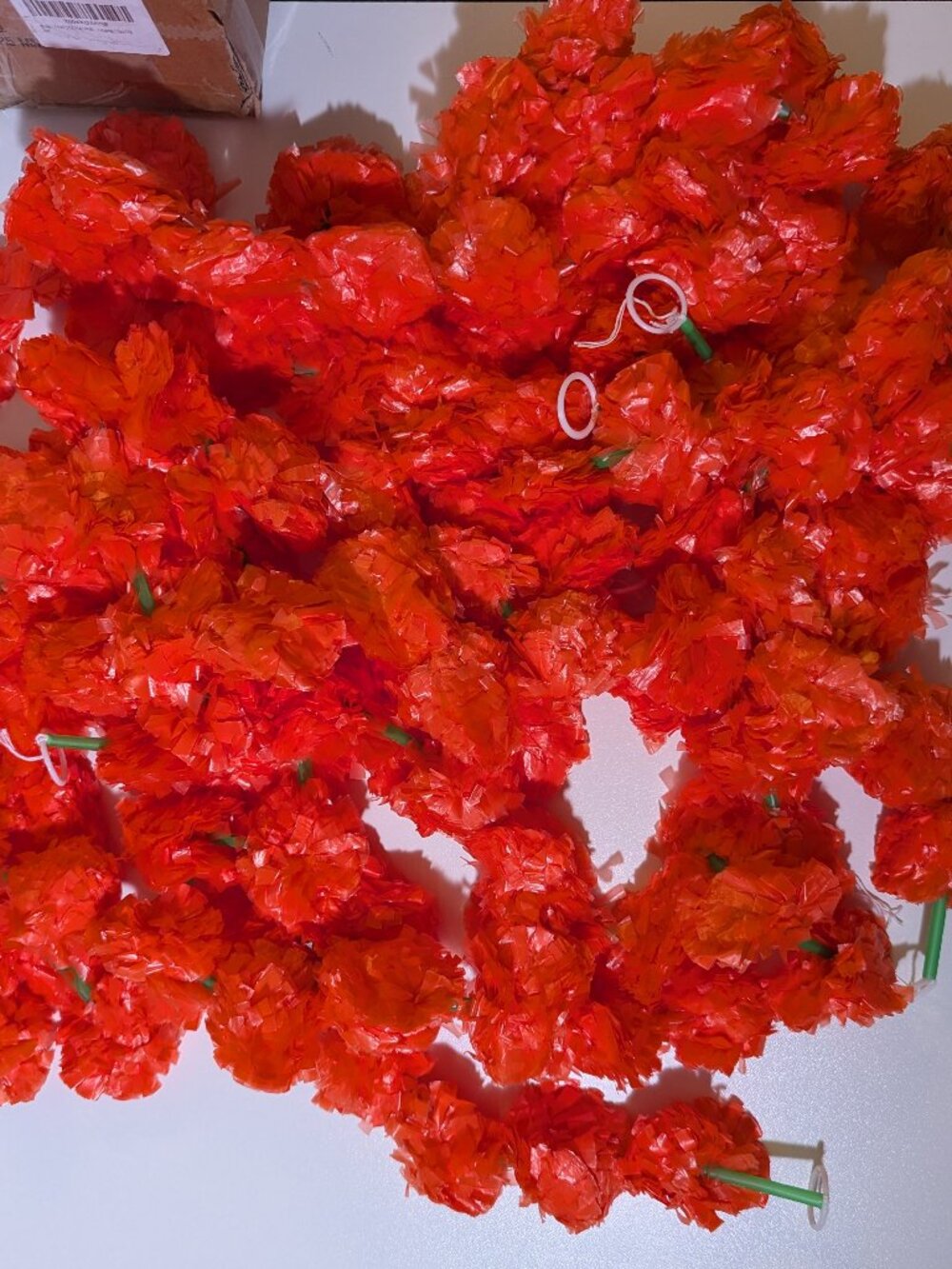 5 Pcs Marigold Garland for Decorations Artificial Flowers Halloween